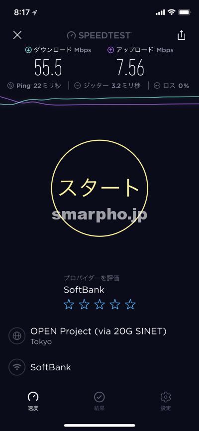 SoftBank Airの朝の通信速度