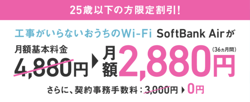 SoftBank Air 25歳以下キャンペーン